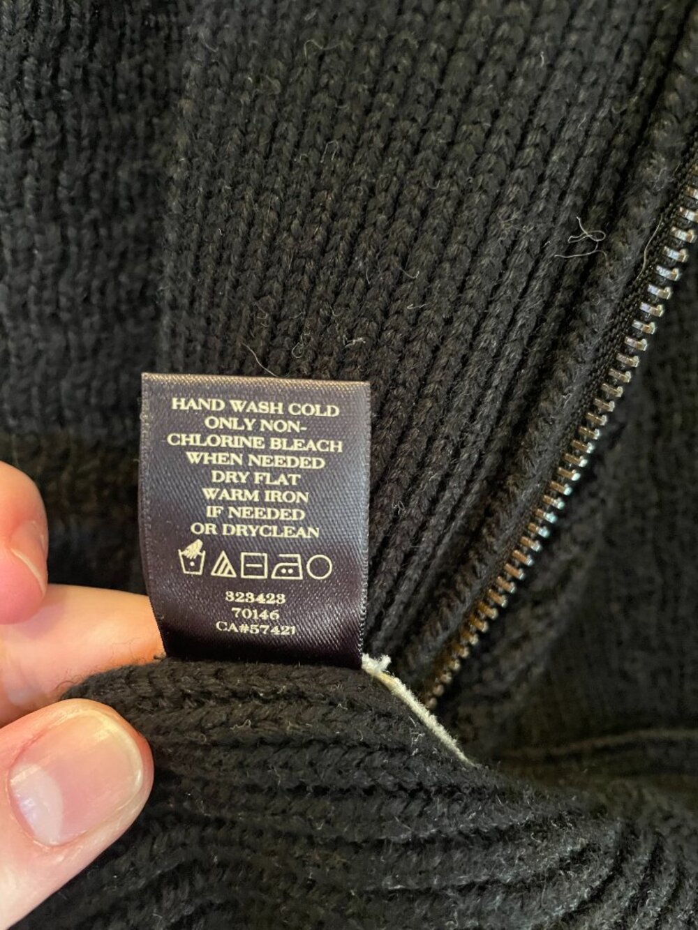 Ann Taylor Merino Blend Peplum Sweater Black Zip Mock Neck XS - Picture 2 of 5